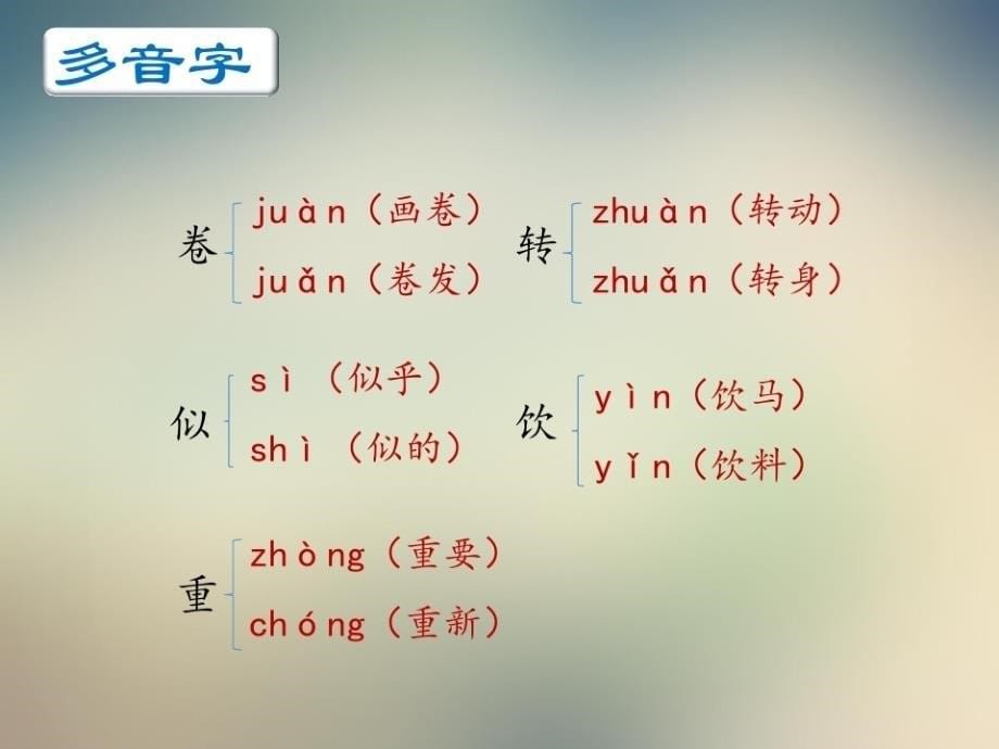 四年级下册语文课件-知识清单-第一单元∣人教新课标-完整版_第5页