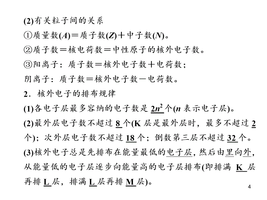 化学大二轮专题复习课件第1部分专题5物质结构和元素周期律演示课件_第4页