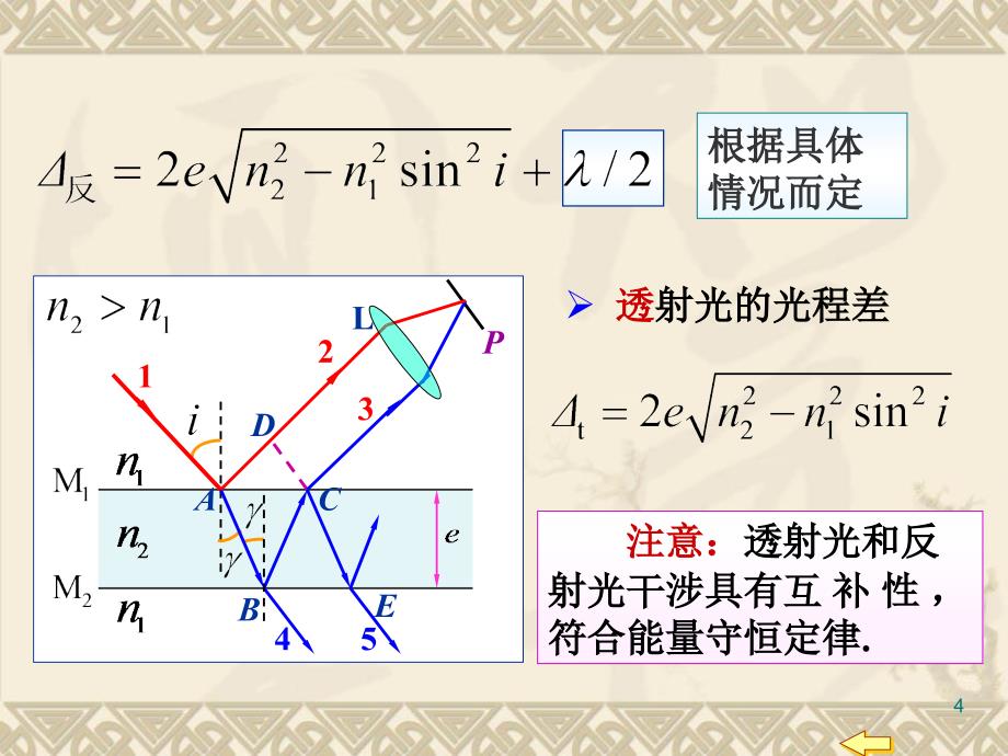 大学物理904薄膜干涉演示课件_第4页