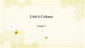 最新三年级上册英语课件Unit 6 Colours Lesson 3鲁科版（五四学制）（三起）