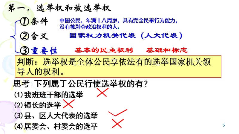 政治权利与义务参与政治生活的基础和准则演示课件_第5页