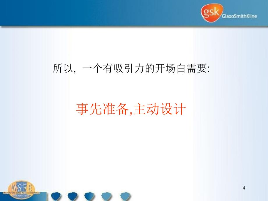 葛兰素史克销售拜访模式培训3开场白建立关系PPT参考课件_第4页