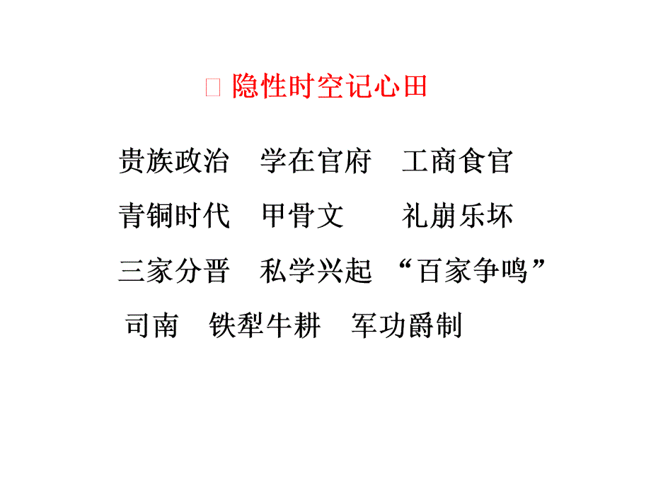 人教版高中必修一先秦时期课件_第3页