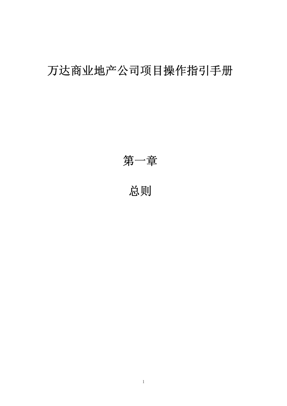 知名商业地产公司项目操作指引手册_第1页