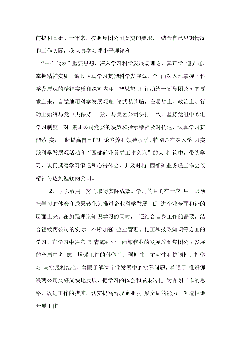 202X年个人述职述廉报告模板_第2页