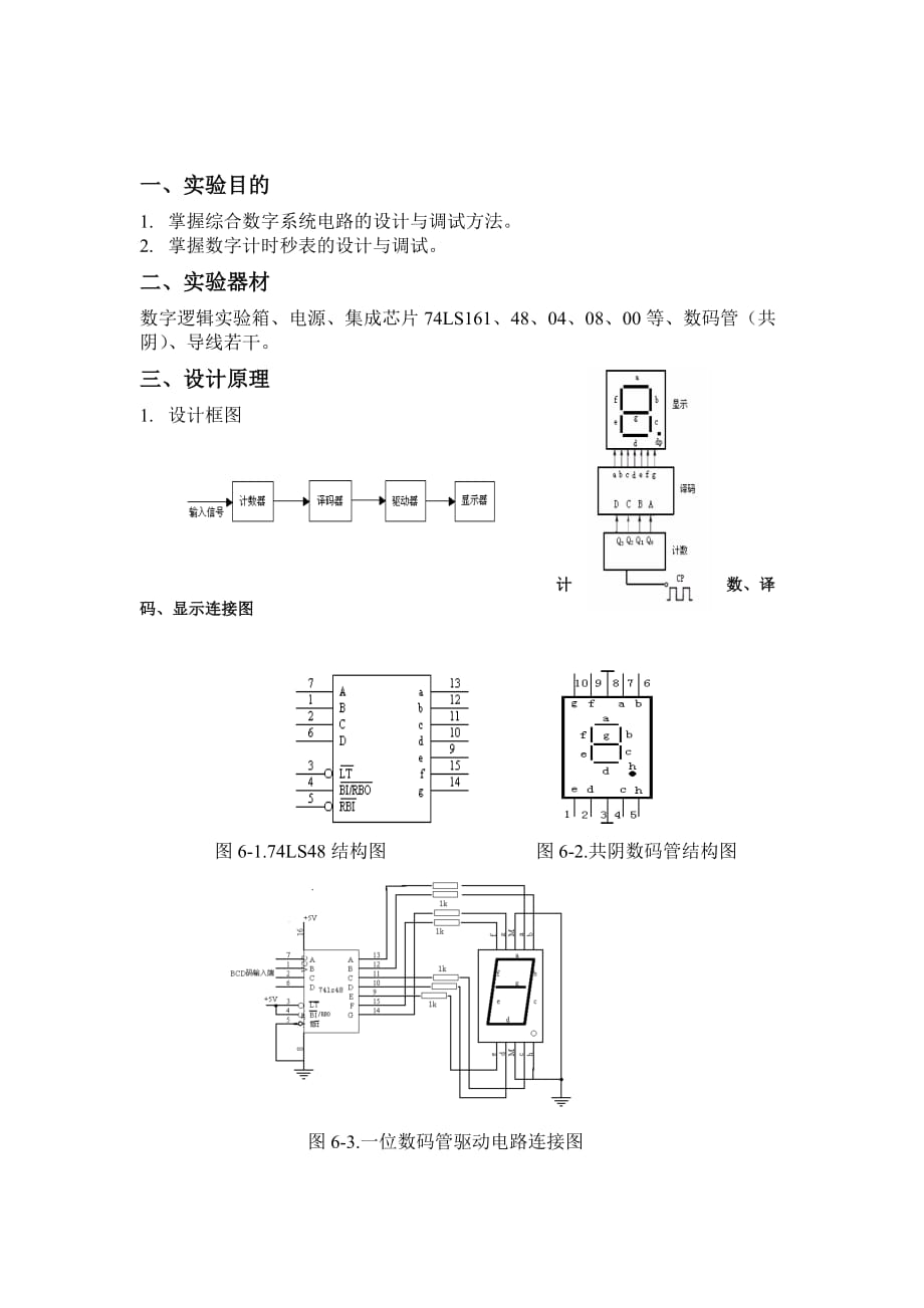 综合数字系统电路的设计与调试方法实验_第1页