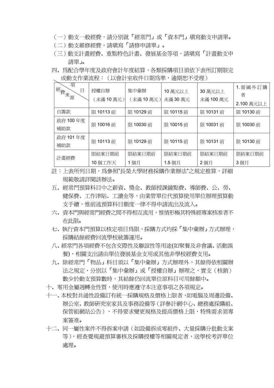 【财务管理预算编制 】某大学学年度预算动支注意事项_第3页