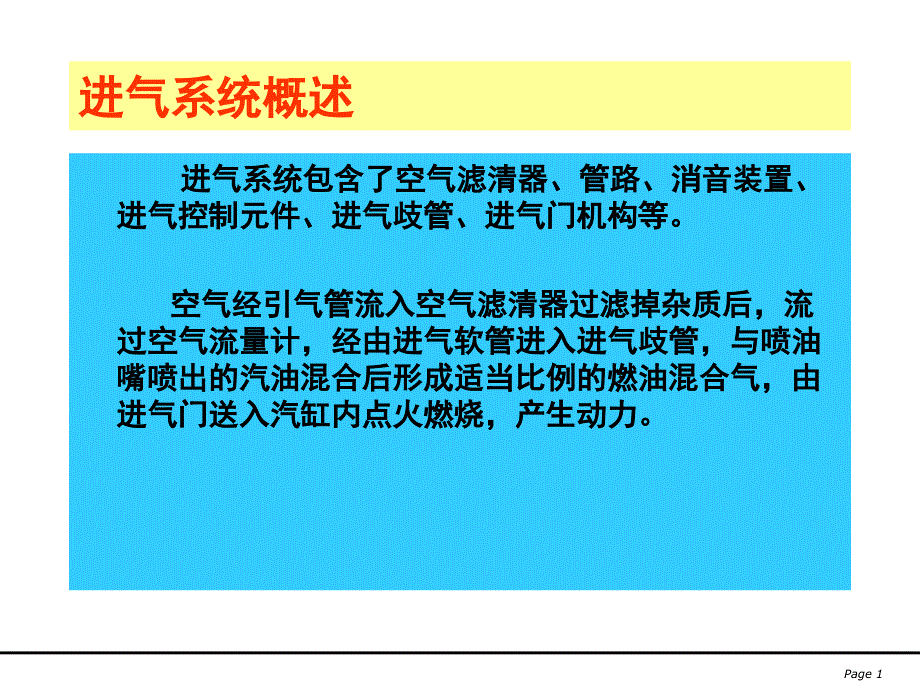 进气系统基本知识介绍PPT_第1页