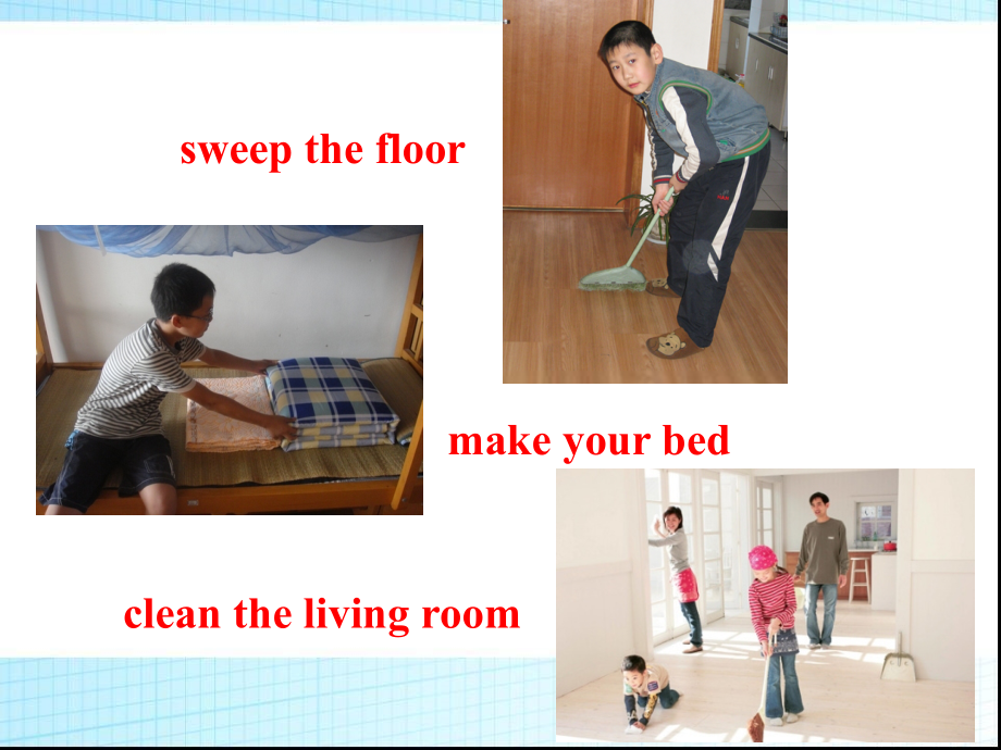 新人教版八年级英语下册 unit3 could you please clean your room全单元课件精品_第4页