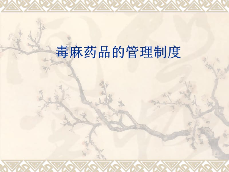 毒麻药品管理制度 -PPT_第1页