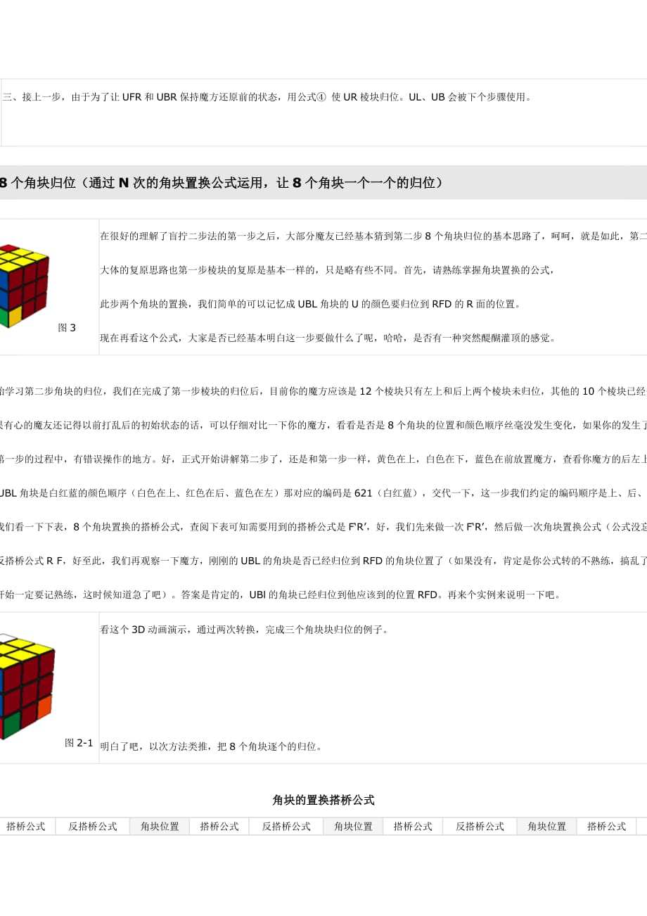 三阶魔方盲拧教程——二步法-_第4页