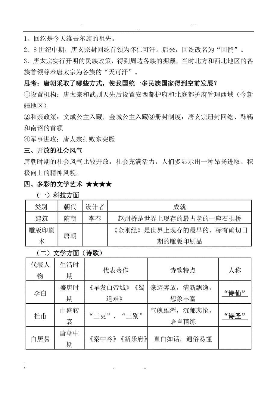 2018人教版七年级下册历史知识点_第5页