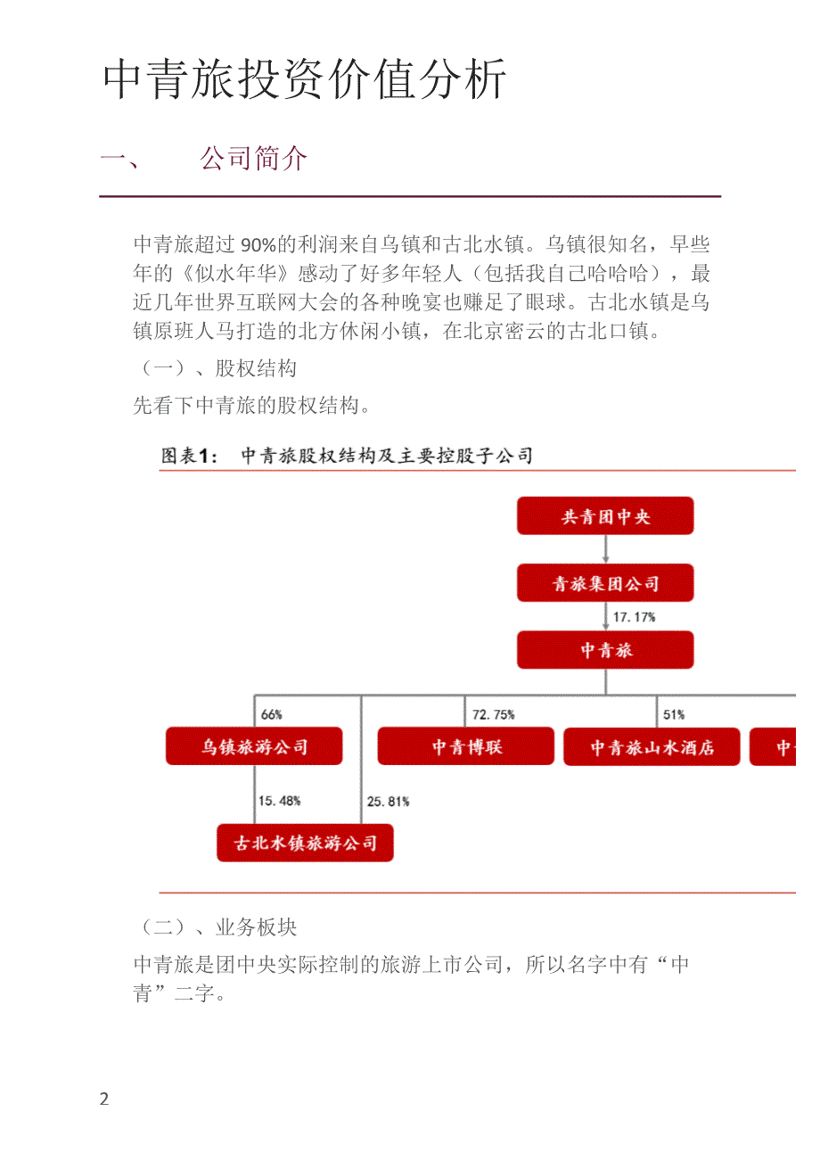 中青旅投资价值分析_第2页