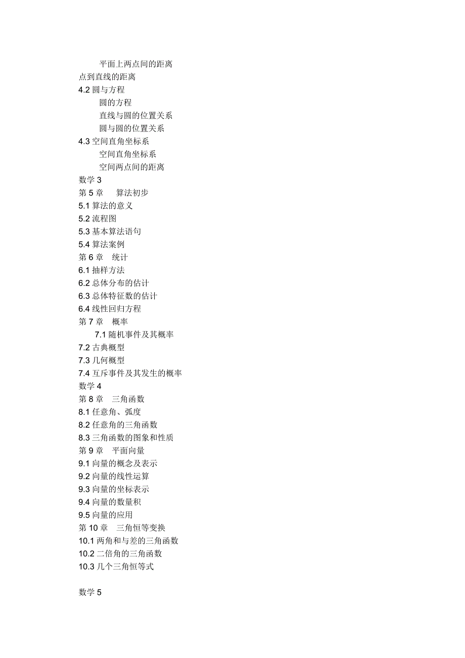 高中数学教材目录(苏教版)_第2页