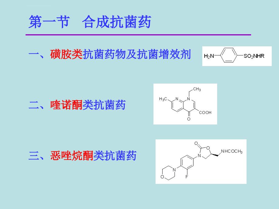 最新-11第十七章合成抗菌药-PPT文档资料课件_第3页