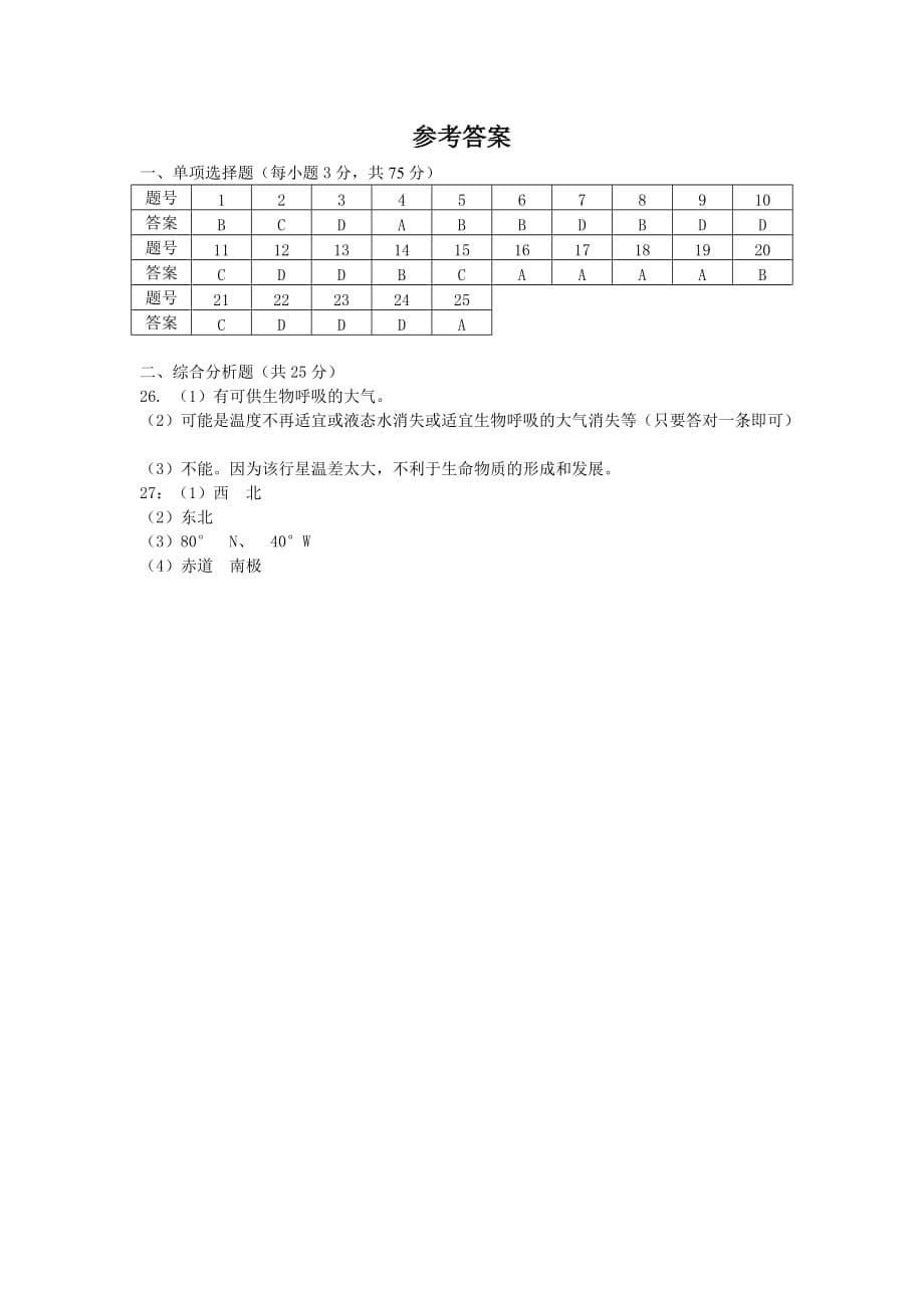 肇庆怀集一中2013届高一10月月考(地理)_第5页