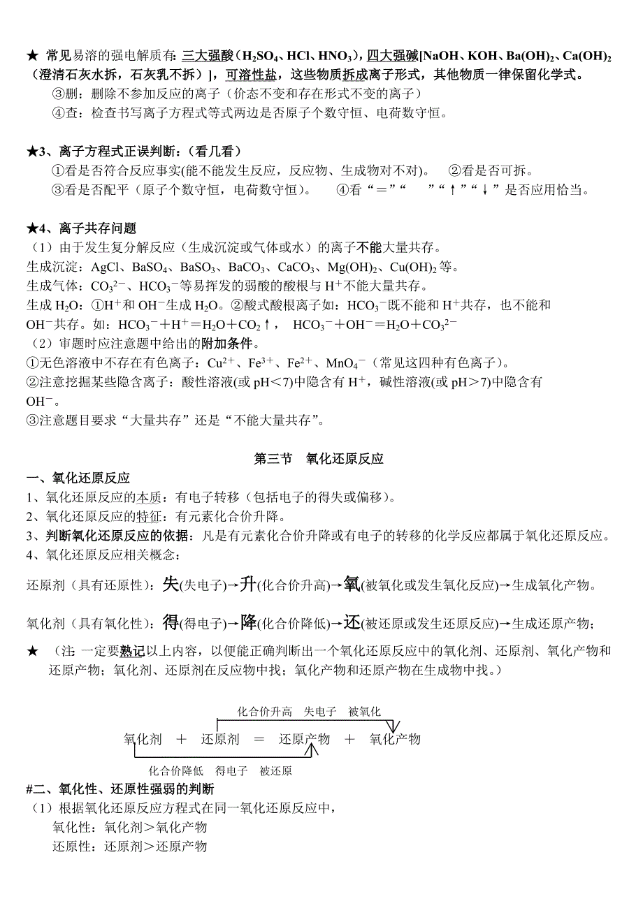 高中化学必修1知识点归纳总结律精品_第4页