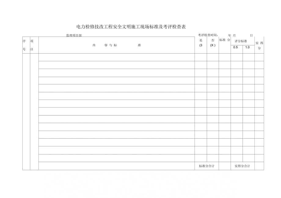 202X年电力检修技改工程安全文明施工现场标准及考评检查表3号文附件_第3页