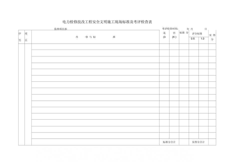 202X年电力检修技改工程安全文明施工现场标准及考评检查表3号文附件_第4页