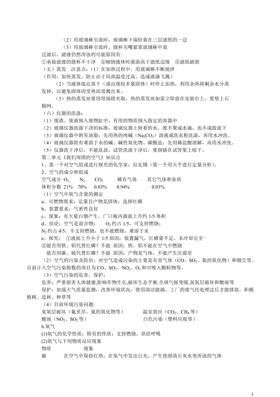 初中化学知识点全面总结(完整版) -_第3页