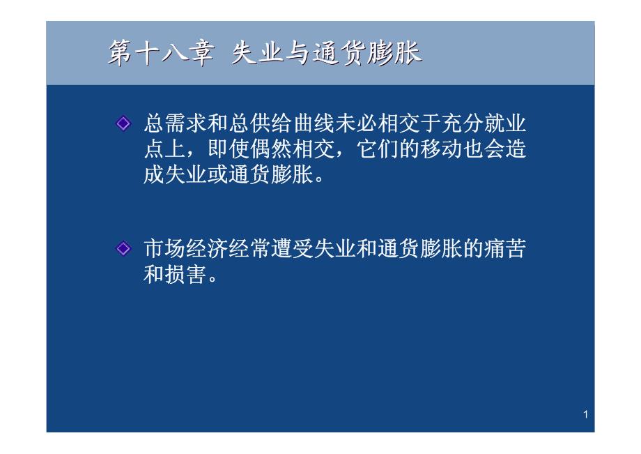 宏观经济学 18 失业与通货膨胀_第1页