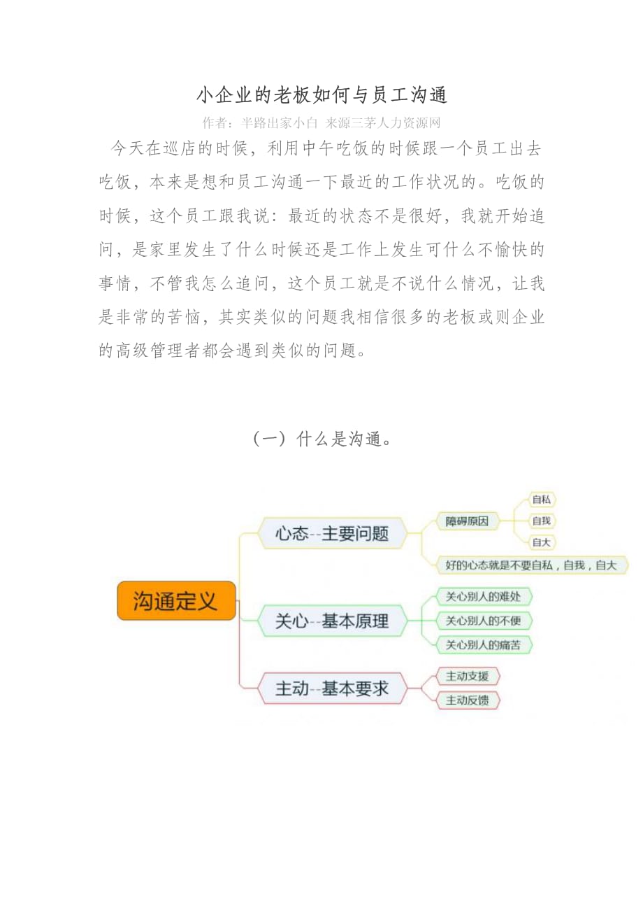 小企业的老板如何与员工沟通_第1页