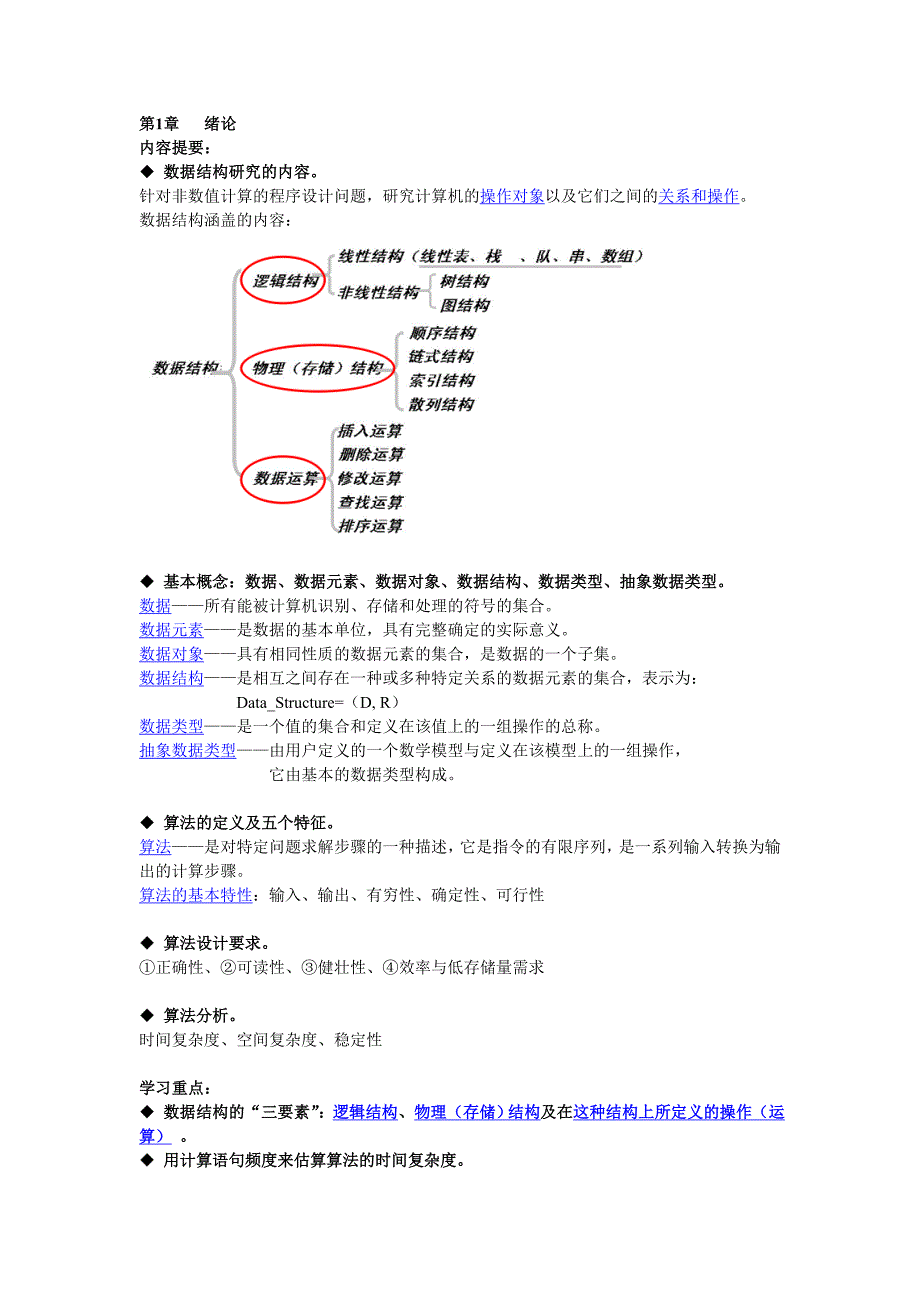 数据结构知识点全面总结—精华版精品_第1页