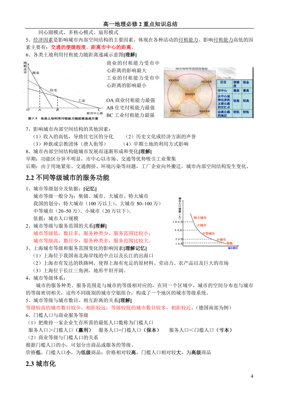 高中地理必修二知识点总结(完整版)精品_第4页