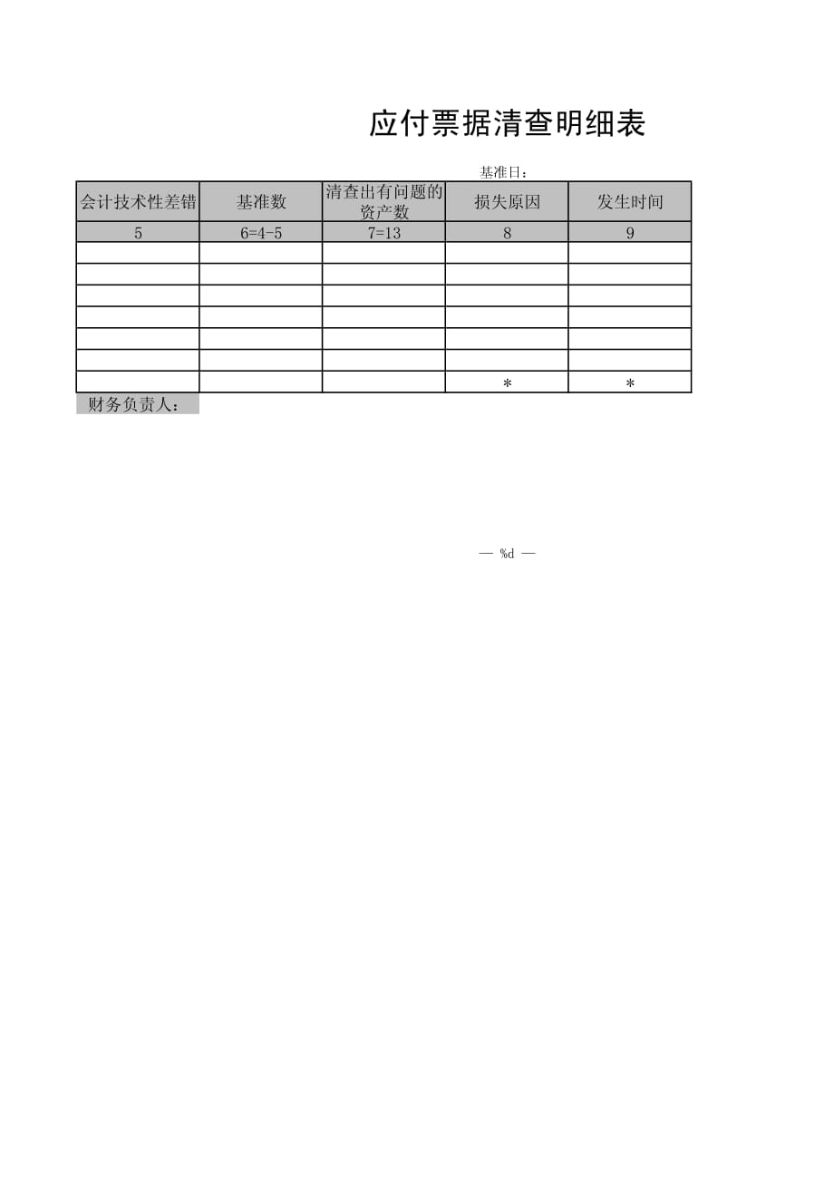 应付票据清查明细表_第3页