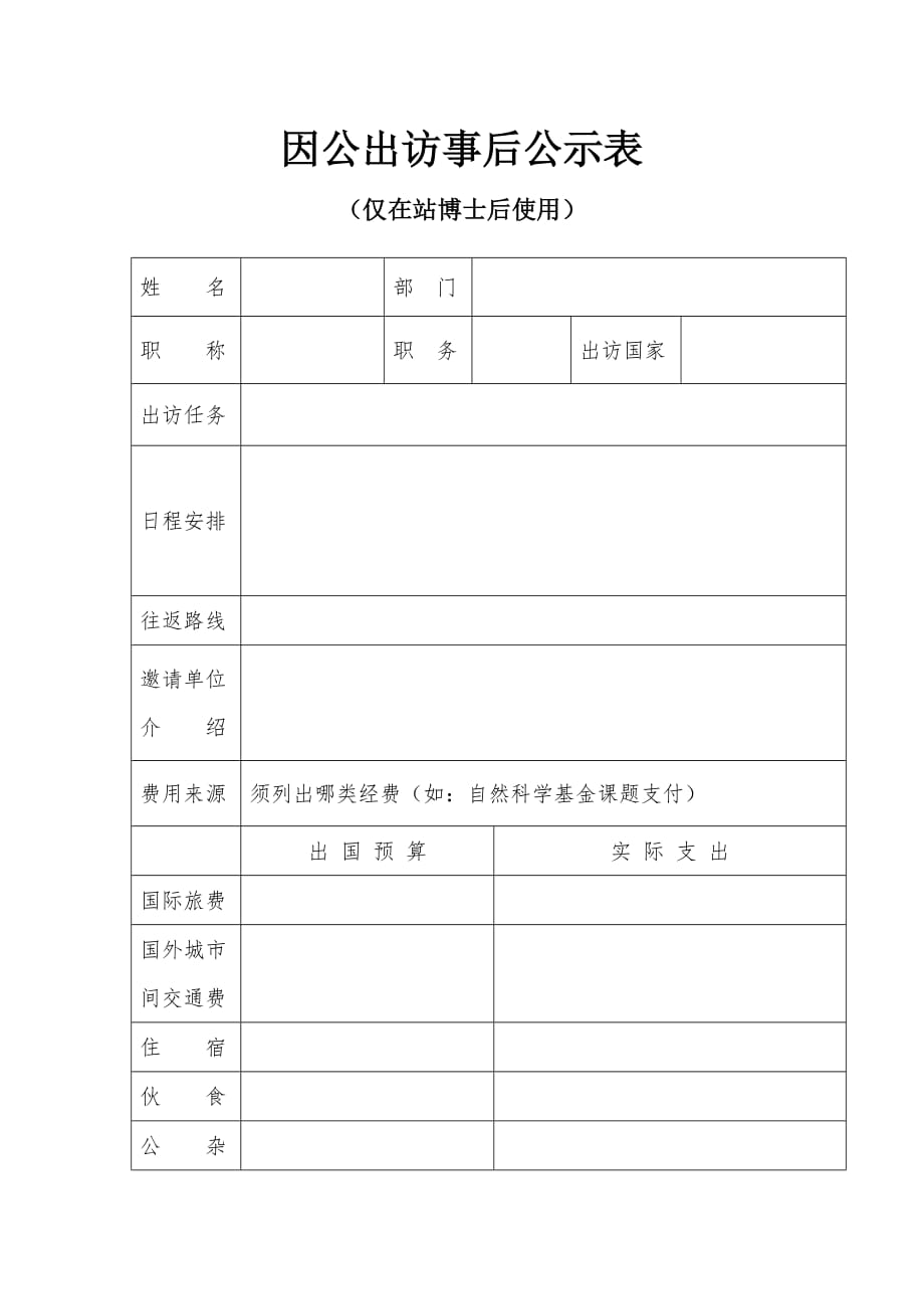 因公出访人员信息公示表_第1页