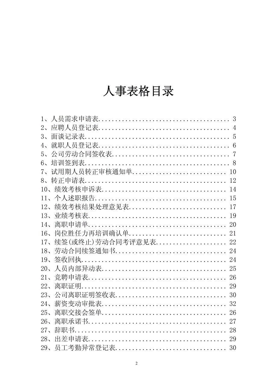 建筑装饰公司人事表格汇总_第2页