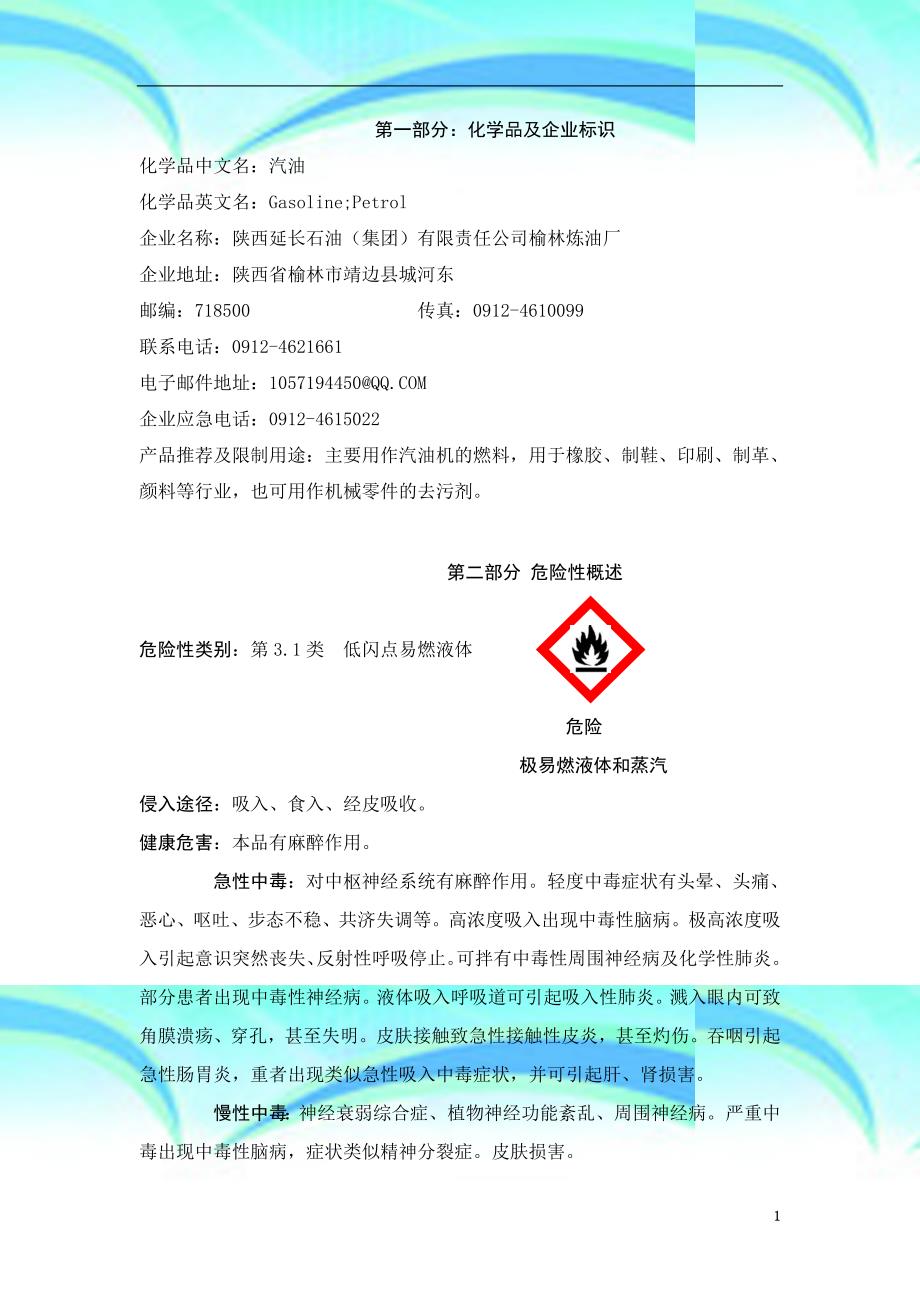 汽油安全专业技术说明书DOC_第4页