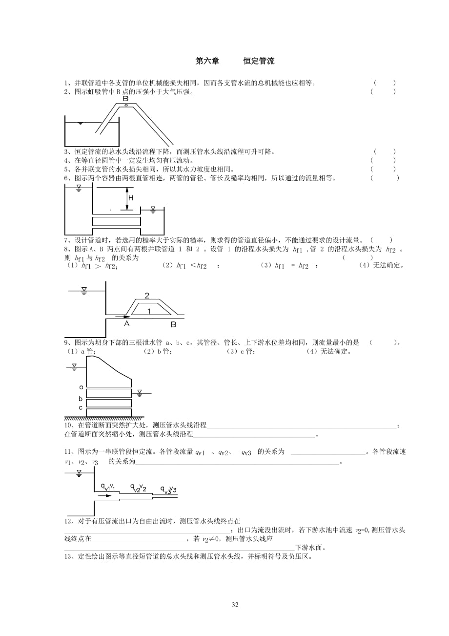 武汉大学水力学教材标准答案第六章_第1页