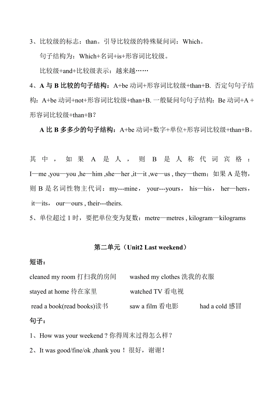 {实用}人教版六年级下册英语知识点总结_第2页