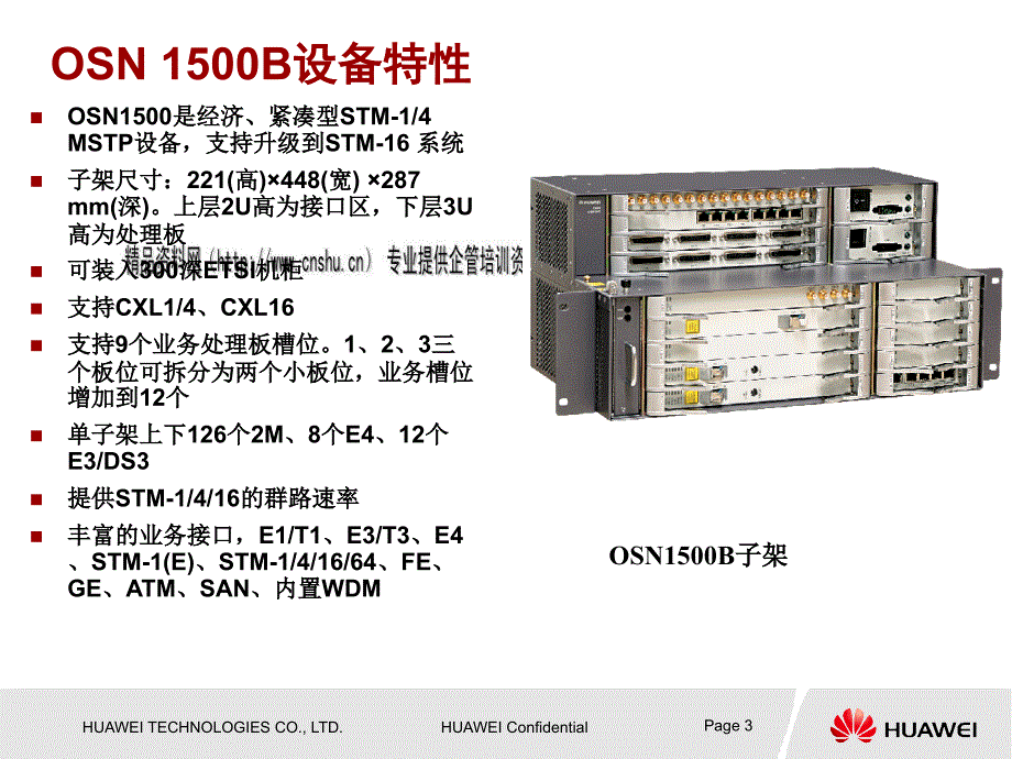 OptiXOSN1500产品基础知识概述_第3页