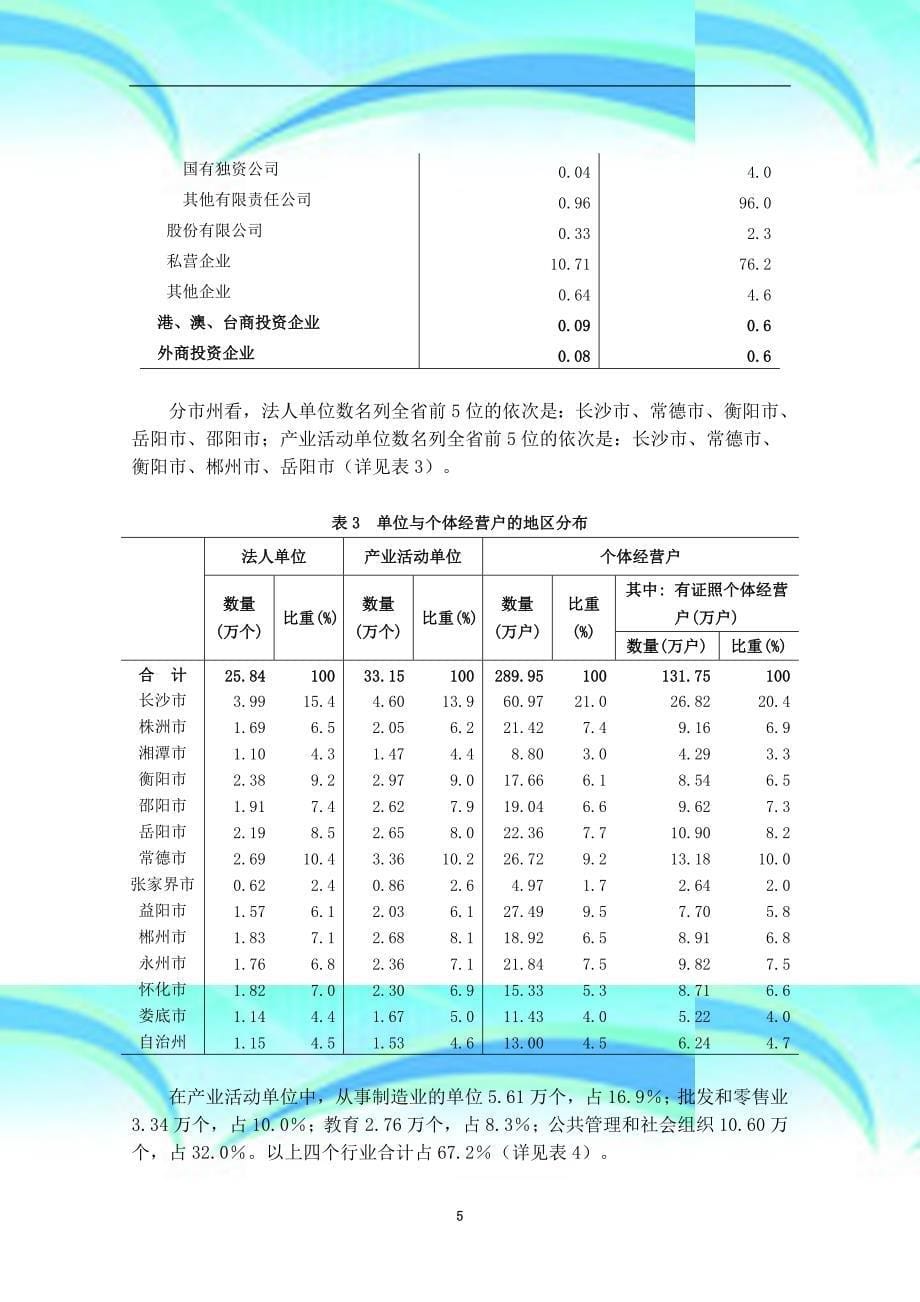 湖南第二次全国经济普查主要数据公报年_第5页