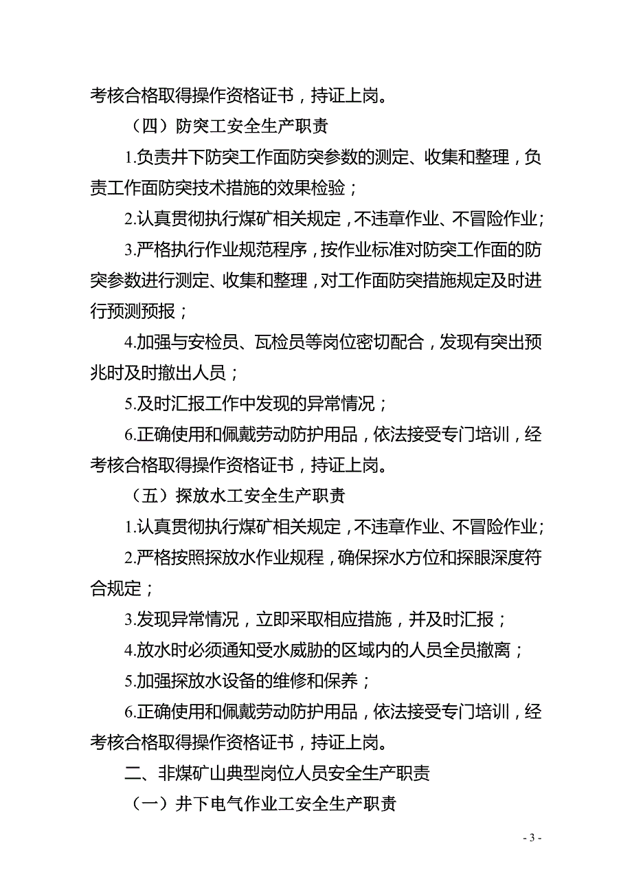 企业典型岗位安全生产职责（高危行业）_第3页