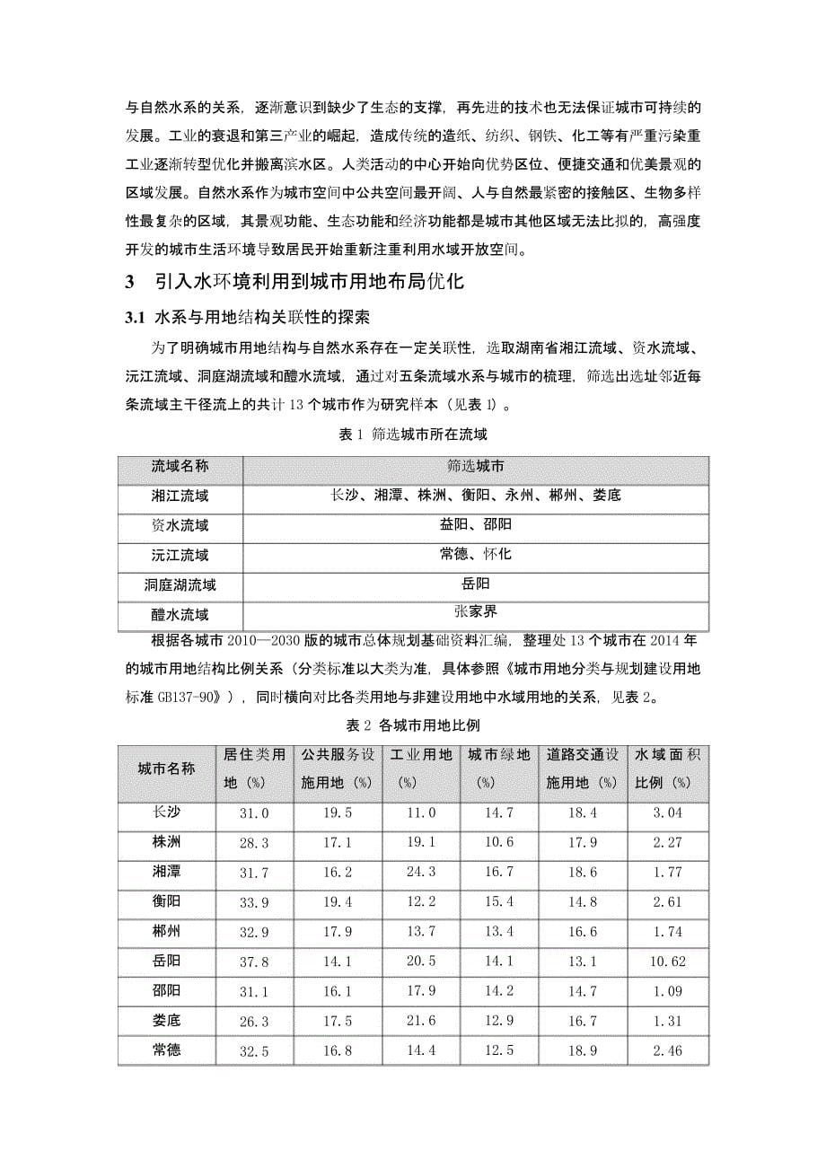 城市用地布局与水环境互动发展研究——南方丘陵地区城市实践_第5页