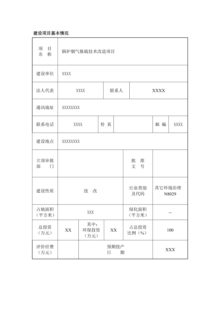 改锅炉烟气脱硫专业技术改造项目_第1页