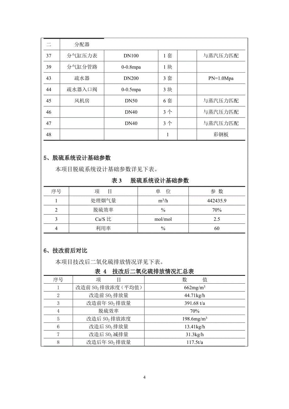 改锅炉烟气脱硫专业技术改造项目_第5页