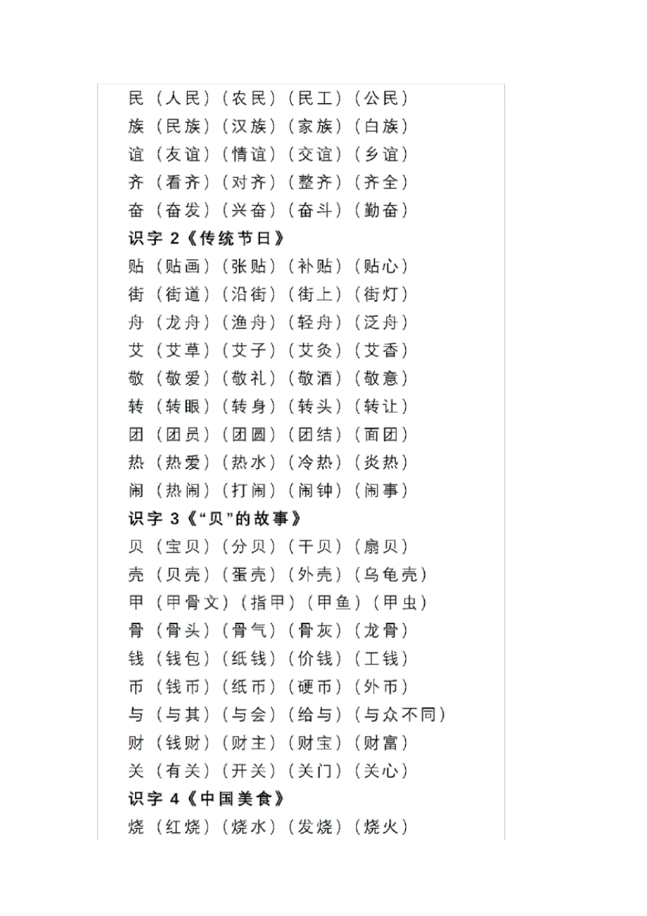 二年级生字表组词_第4页