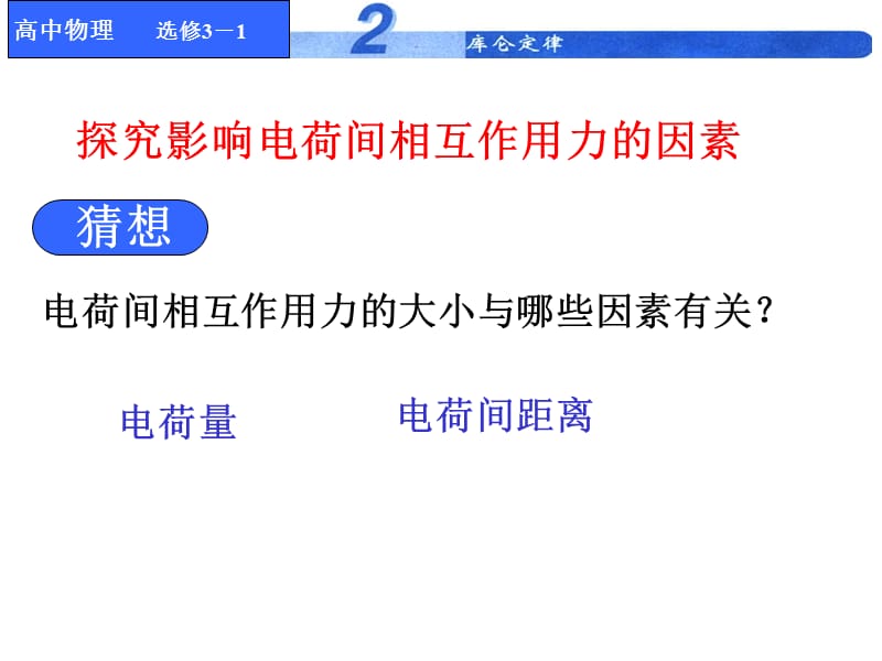 高中物理选修3-1库仑定律(公开课)ppt课件_第5页