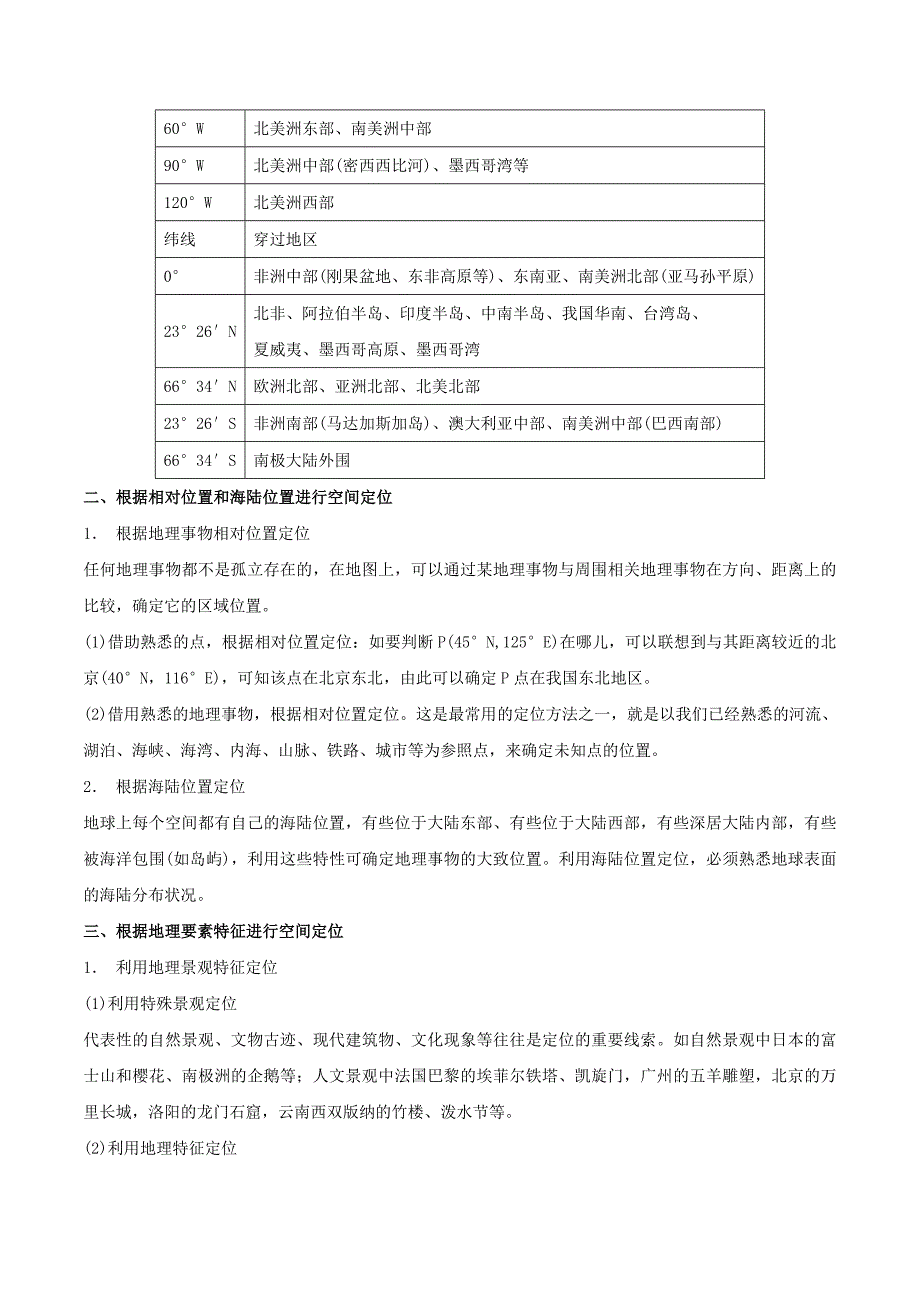 2020年高考地理考纲解读突破：专题02-空间定位(教学案-含答案)_第2页