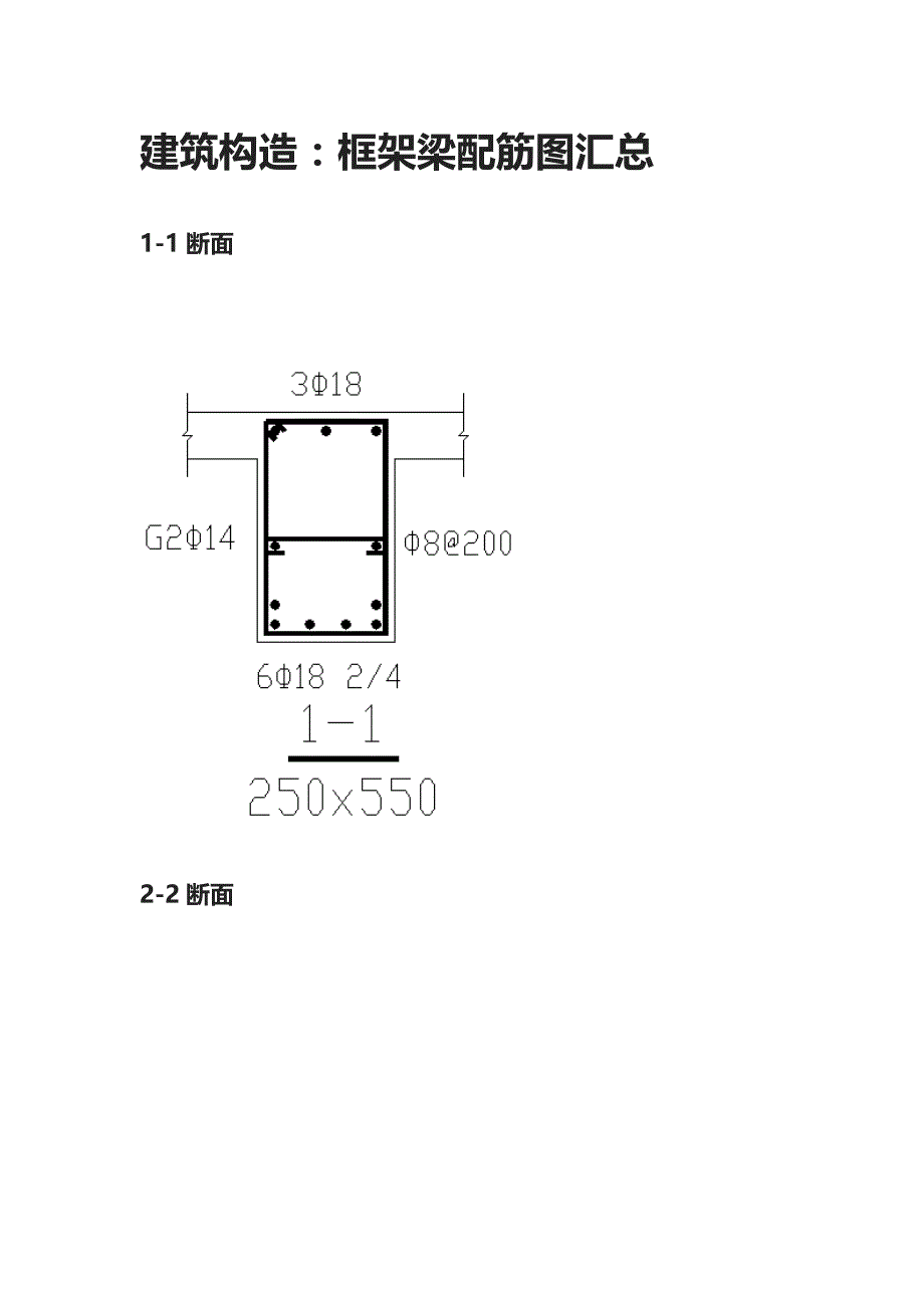 [全]建筑构造：框架梁配筋图汇总_第1页