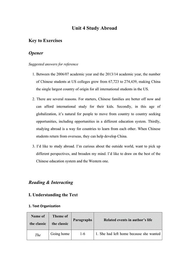 全新版大学进阶英语综合教程第二册答案U4-Key-to-rcises.doc