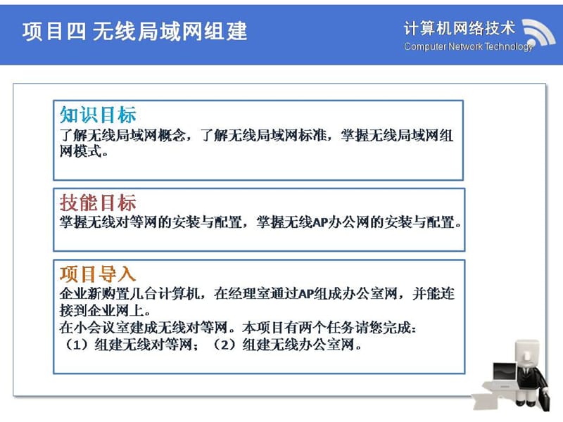 计算机网络技术理实一体化高职高专十二五规划教材04无线局域网组建ppt课件_第4页