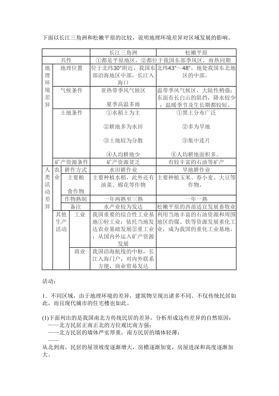 第1节地理环境对区域发展的影响教案_第2页