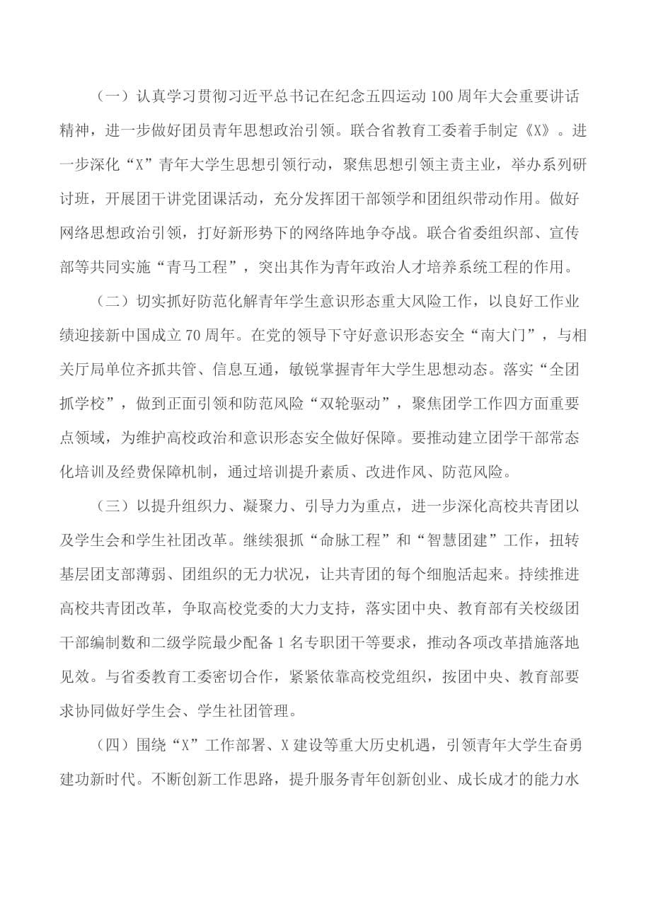 高校青年和共青团工作会议发言材料：推进X青年在创新创业中同频共振、互动融合_第5页