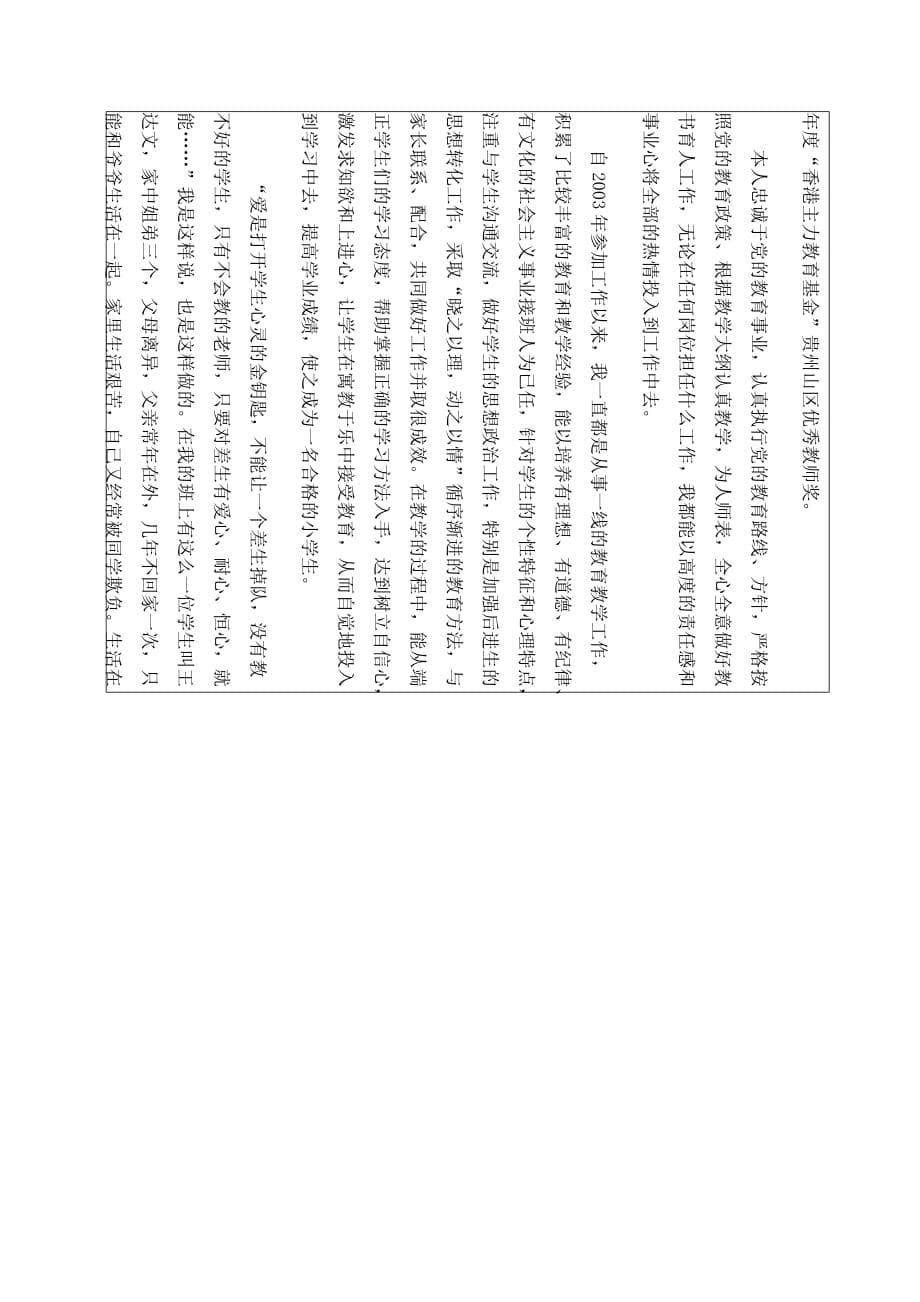 马云乡村教师奖-候选人自述材料(空)_第5页