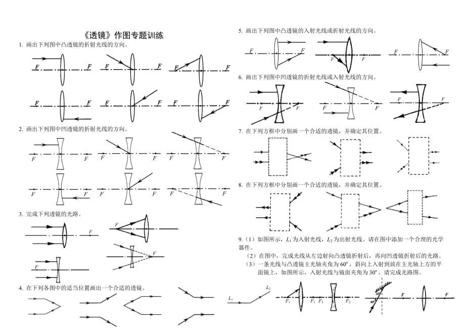 初中物理光学作图题-全_第4页